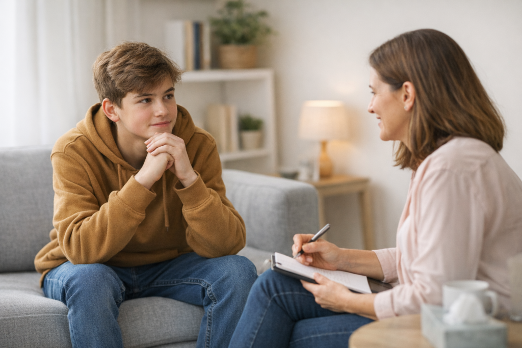 Egyéni kamaszcoaching beszélgetés fiatalok számára.